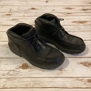 Men's Timberland Black Leather Rugged Street Chukka Boots 10